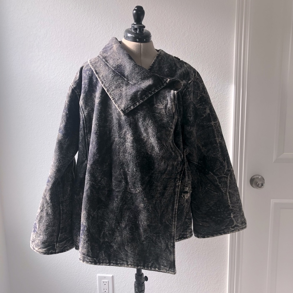 Fleece Lined Boho Style Asymmetrical Coat